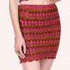 Anna Sui Ombre Hand Crochet Skirt By Konry KRaspberry