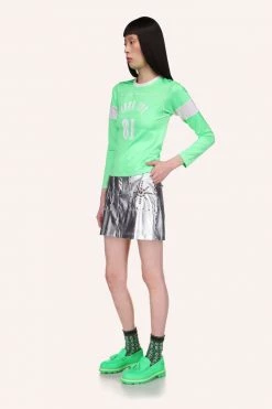 Anna Sui Spring '22 Neon Spandex Football Jersey