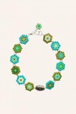 Anna Sui Daisy Chains Abalone Choker Green