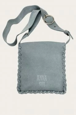 Anna Sui Lauren Crossbody Blue Suede ACCESSORIES