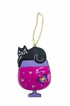 Kuipo Cat On Wine Cup Card Holder