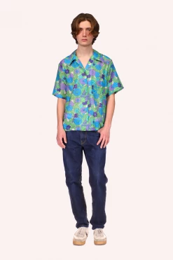 Anna Sui Beckoning Blossoms Button Down Top Orchid