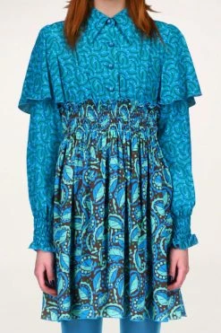 Anna Sui Fall / Winter '21 Tumbling Pines & Swirling Leaves Dress
