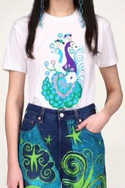 Anna Sui Fall / Winter '21 Peacock Short Sleeve T-shirt
