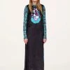 Anna Sui Peacock Sleeveless Velvet Dress