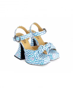 Anna Sui X John Fluevog Ring Around The Rosie Munster Heel Turquoise
