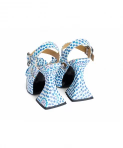 Anna Sui X John Fluevog Ring Around The Rosie Munster Heel Turquoise