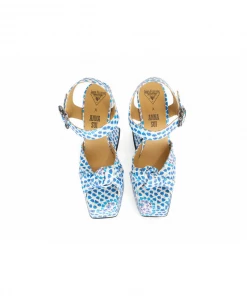 Anna Sui X John Fluevog Ring Around The Rosie Munster Heel Turquoise