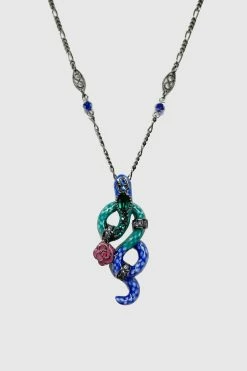 Vendome Snake Necklace Black