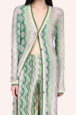 Anna Sui Wave Rider Knit Maxi Cardigan