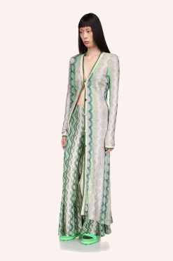 Anna Sui Wave Rider Knit Maxi Cardigan