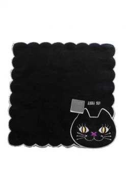Blooming Cat Embroidery Washcloth