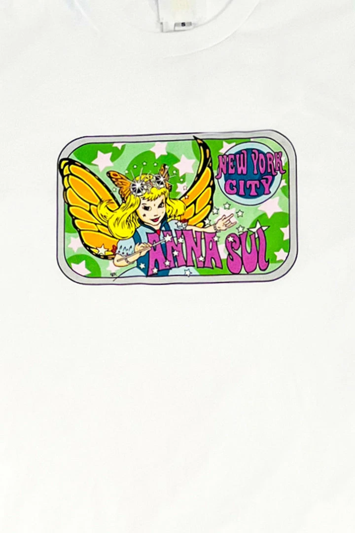 Anna Sui Fairy T-Shirt <br> Teal 4 Anna Sui Fairy T-Shirt Teal