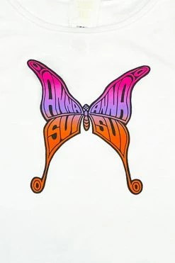 Anna Sui Butterfly Baby Tee Marigold