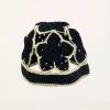 Anna Sui Hand Crochet Star Hat Black