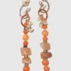 Erickson Beamon ACCESSORIES SS19 Enchanted World Earrings - Long Orange Shell & Beads