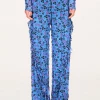 Anna Sui Field Flower Mesh Pants Cornflower Resort '22