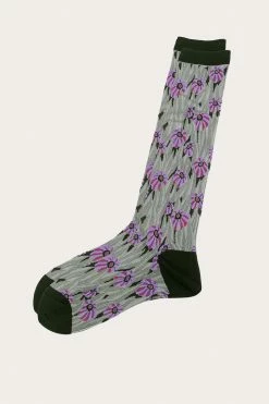 Anna Sui Fall / Winter '21 Penny Lane Knee-high Sock Purple