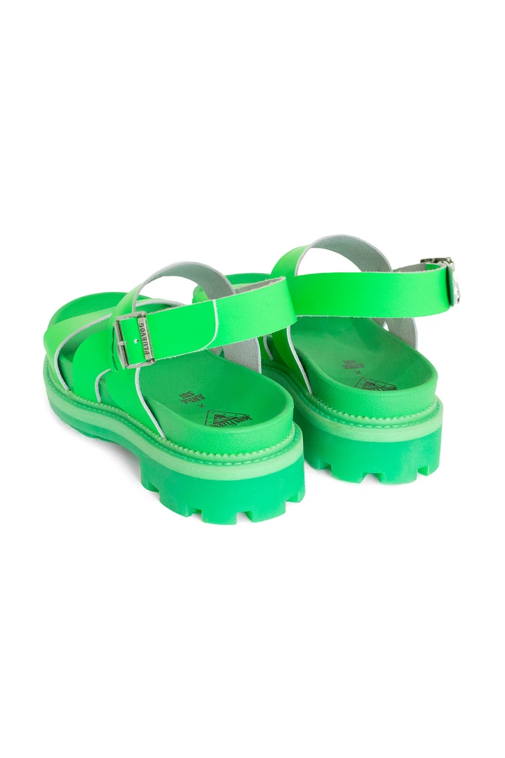 Anna Sui X John Fluevog Sandals <br> Glo Green 6 Anna Sui X John Fluevog Sandals Glo Green