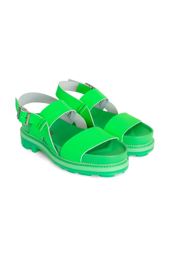 Anna Sui X John Fluevog Sandals <br> Glo Green 3 Anna Sui X John Fluevog Sandals Glo Green