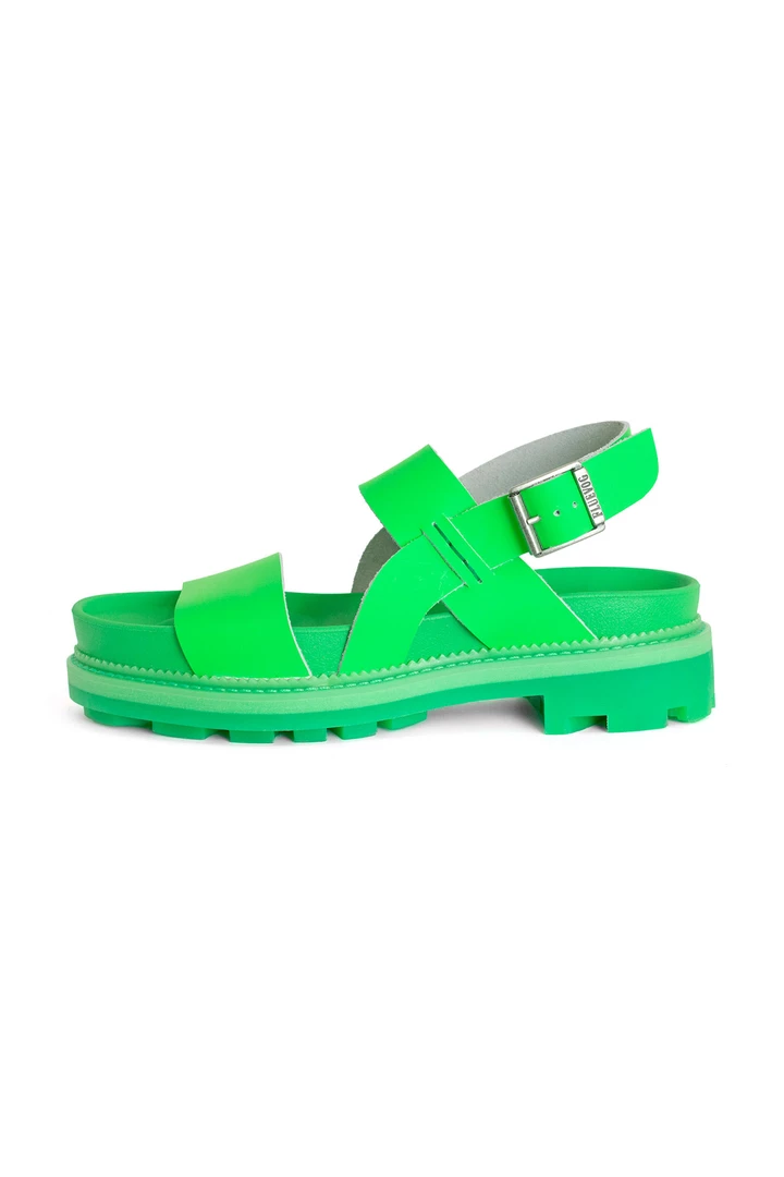 Anna Sui X John Fluevog Sandals <br> Glo Green 5 Anna Sui X John Fluevog Sandals Glo Green