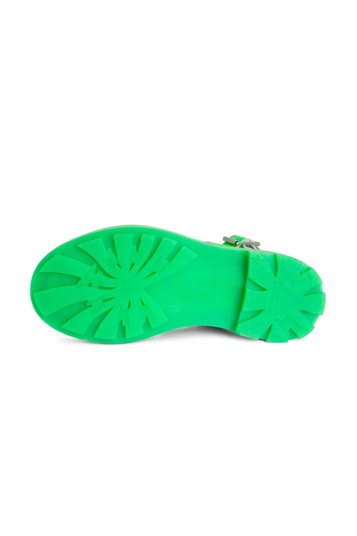 Anna Sui X John Fluevog Sandals <br> Glo Green 7 Anna Sui X John Fluevog Sandals Glo Green