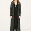 Anna Sui Lily Of The Valley Mesh Cardigan Black Resort '22