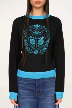 Anna Sui Beetle Sweater Cornflower Resort '22