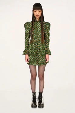 Anna Sui X Batsheva Prairie Mini Dress Red