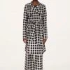 Anna Sui Windowpane Coat Black Resort '22