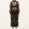 Anna Sui Scattered Blooms Lace Skirt