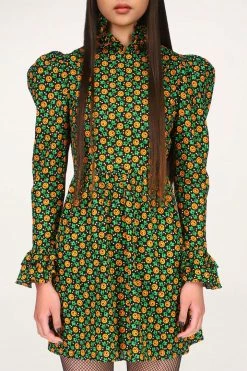 Anna Sui X Batsheva Prairie Mini Dress Red