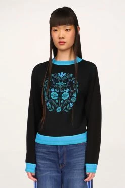 Anna Sui Beetle Sweater Cornflower Resort '22
