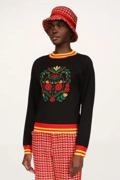 Anna Sui Resort '22 Beetle Sweater Red