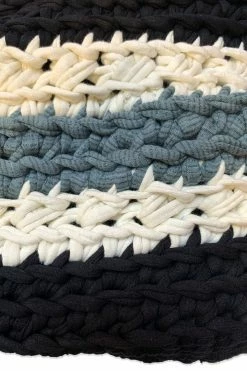 Anna Sui Recycled T-shirt Crochet Bag In Steel