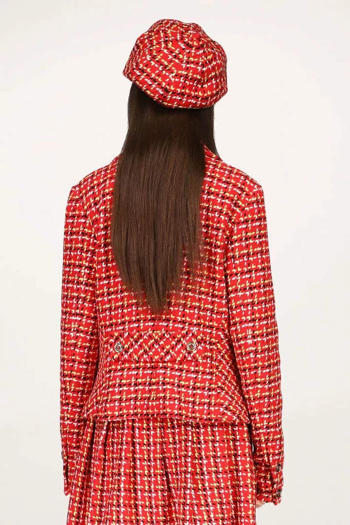 Anna Sui Neo Plaid Jacket <br> Red Resort '22 5 Anna Sui Neo Plaid Jacket Red Resort '22