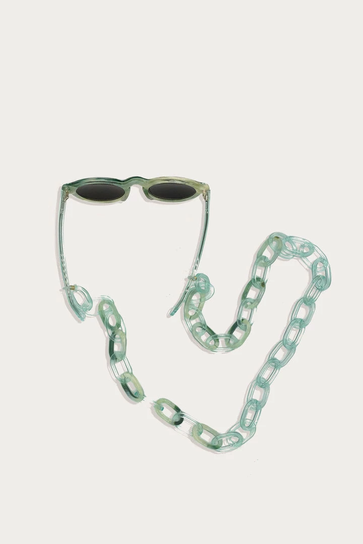 Anna Sui Recycled Acetate Sunglass Chain <br> In Jade </br> 3 Anna Sui Recycled Acetate Sunglass Chain In Jade