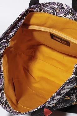 Kuipo Ditsy Blooms & Penny Lane Tote Bag Yellow And Black