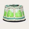 Anna Sui Upcycled Collection Recycled Crochet Hat In Lime