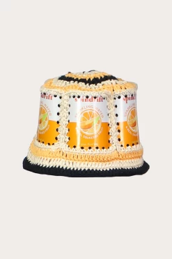 Anna Sui Recycled Crochet Hat In Mango Upcycled Collection