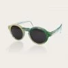 Anna Sui ACCESSORIES Recycled Acetate Round Sunglasses <br> In Jade Multi </br> 1 Anna Sui ACCESSORIES Recycled Acetate Round Sunglasses In Jade Multi