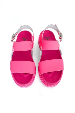 Spring '22 Anna Sui X John Fluevog Sandals Neon Pink