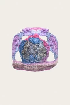 Anna Sui Fall / Winter '21 Hand Crochet Star Hat Purple Ombre