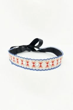 Anna Sui Ribbon And Rhinestone Choker Resort'22