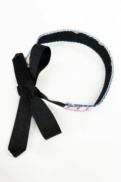 Anna Sui Ribbon And Rhinestone Choker Resort '22