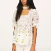 Anna Sui CLOTHING Crochet & Eyelet Florets Shorts