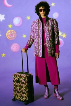 Anna Sui X Kipling Harvest Flower Rolling Suitcase