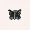 Baillie Celene Swallowtail Hand-Painted Butterfly Ring Black Multi