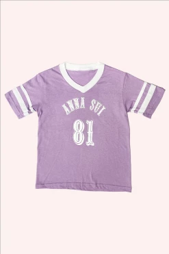 Spring '22 Anna Sui 81 V Neck Football Tee