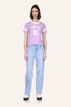 Spring '22 Anna Sui 81 V Neck Football Tee